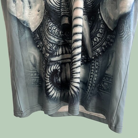 Elephant God Shirt Youth Size 5 Green All Over Print Short Sleeve Girls - Picture 7 of 10